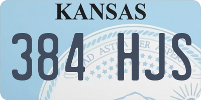 KS license plate 384HJS