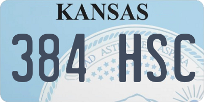 KS license plate 384HSC