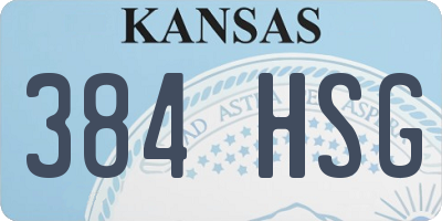 KS license plate 384HSG