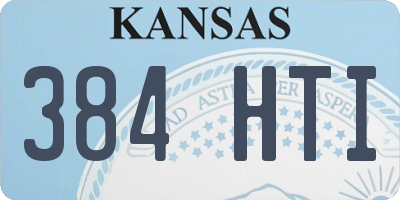 KS license plate 384HTI