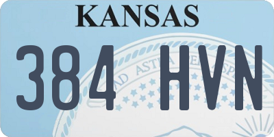 KS license plate 384HVN
