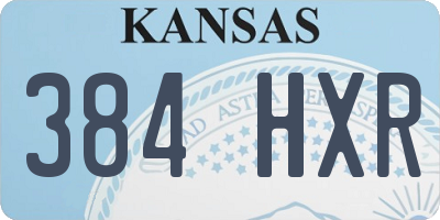 KS license plate 384HXR