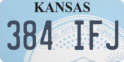 KS license plate 384IFJ