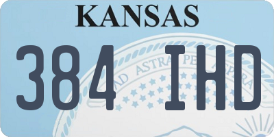 KS license plate 384IHD