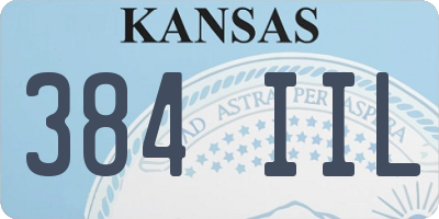 KS license plate 384IIL