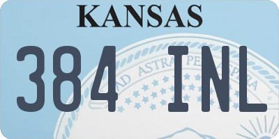 KS license plate 384INL