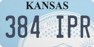 KS license plate 384IPR