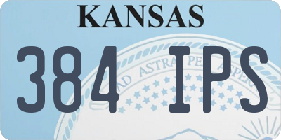 KS license plate 384IPS