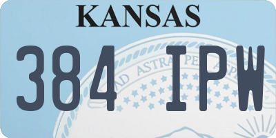 KS license plate 384IPW