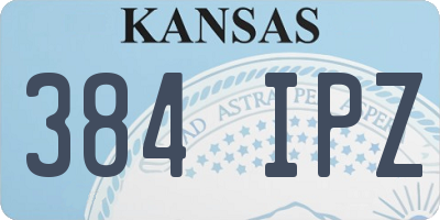 KS license plate 384IPZ