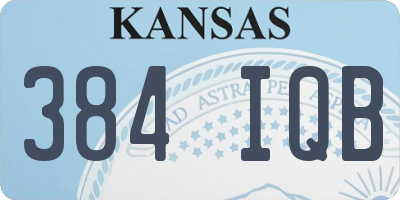 KS license plate 384IQB