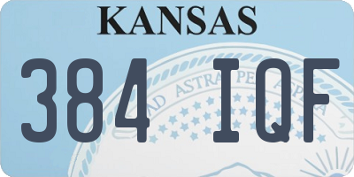 KS license plate 384IQF