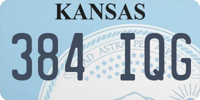 KS license plate 384IQG