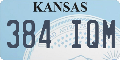 KS license plate 384IQM
