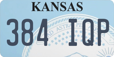 KS license plate 384IQP