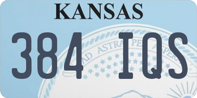 KS license plate 384IQS