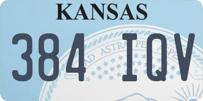 KS license plate 384IQV