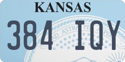 KS license plate 384IQY