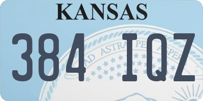 KS license plate 384IQZ