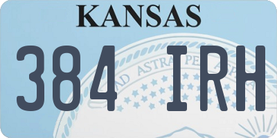 KS license plate 384IRH
