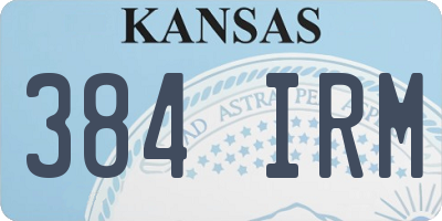 KS license plate 384IRM