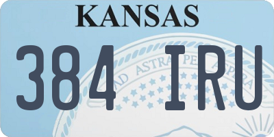 KS license plate 384IRU