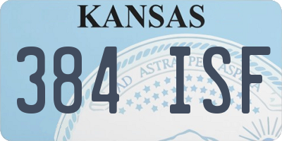 KS license plate 384ISF