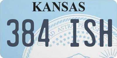 KS license plate 384ISH