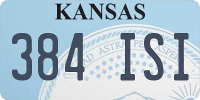 KS license plate 384ISI