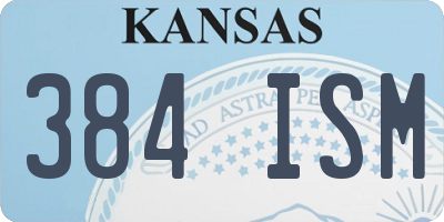 KS license plate 384ISM