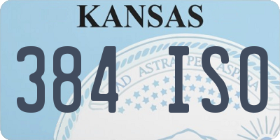 KS license plate 384ISO