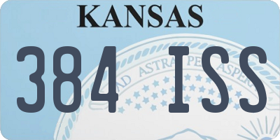KS license plate 384ISS