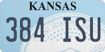 KS license plate 384ISU
