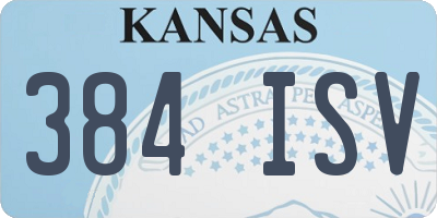 KS license plate 384ISV