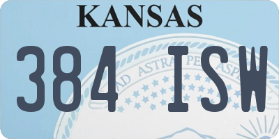 KS license plate 384ISW