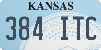 KS license plate 384ITC
