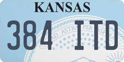 KS license plate 384ITD