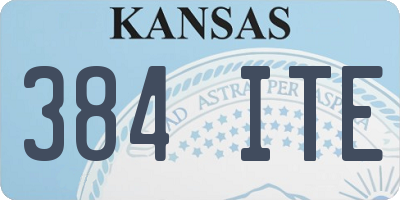 KS license plate 384ITE
