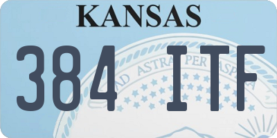 KS license plate 384ITF