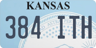 KS license plate 384ITH