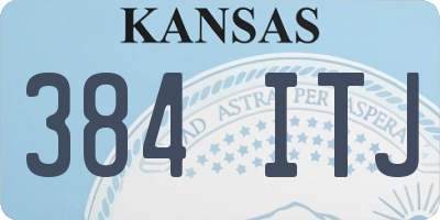 KS license plate 384ITJ