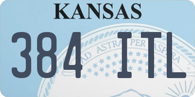 KS license plate 384ITL