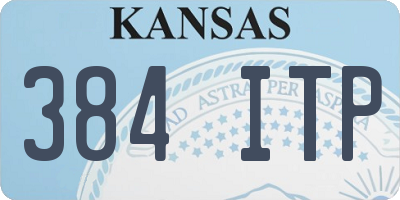 KS license plate 384ITP