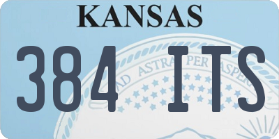 KS license plate 384ITS