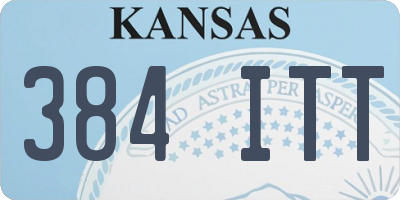 KS license plate 384ITT