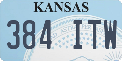 KS license plate 384ITW