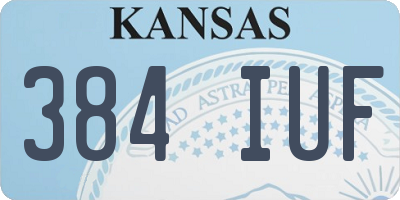 KS license plate 384IUF