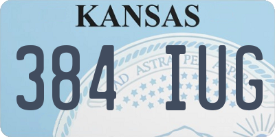 KS license plate 384IUG