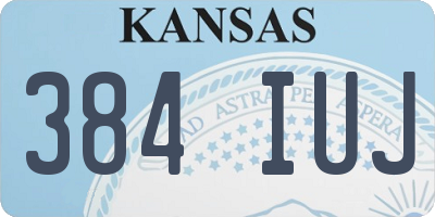 KS license plate 384IUJ