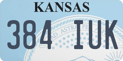 KS license plate 384IUK